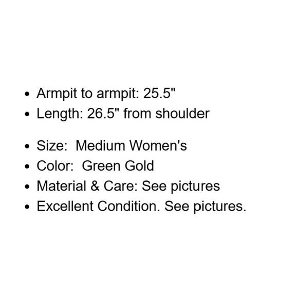 Flax Top Womens Medium Green Gold Linen Tunic Blouse Side Slits Lagenlook - Picture 4 of 12